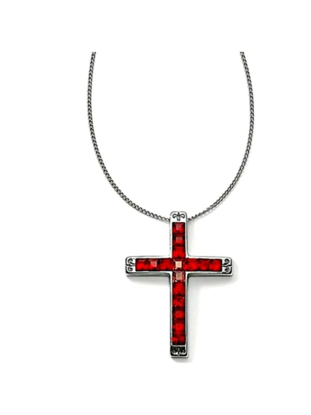 Brighton red spectrum Cross Necklace 26"  NWoutlet tag